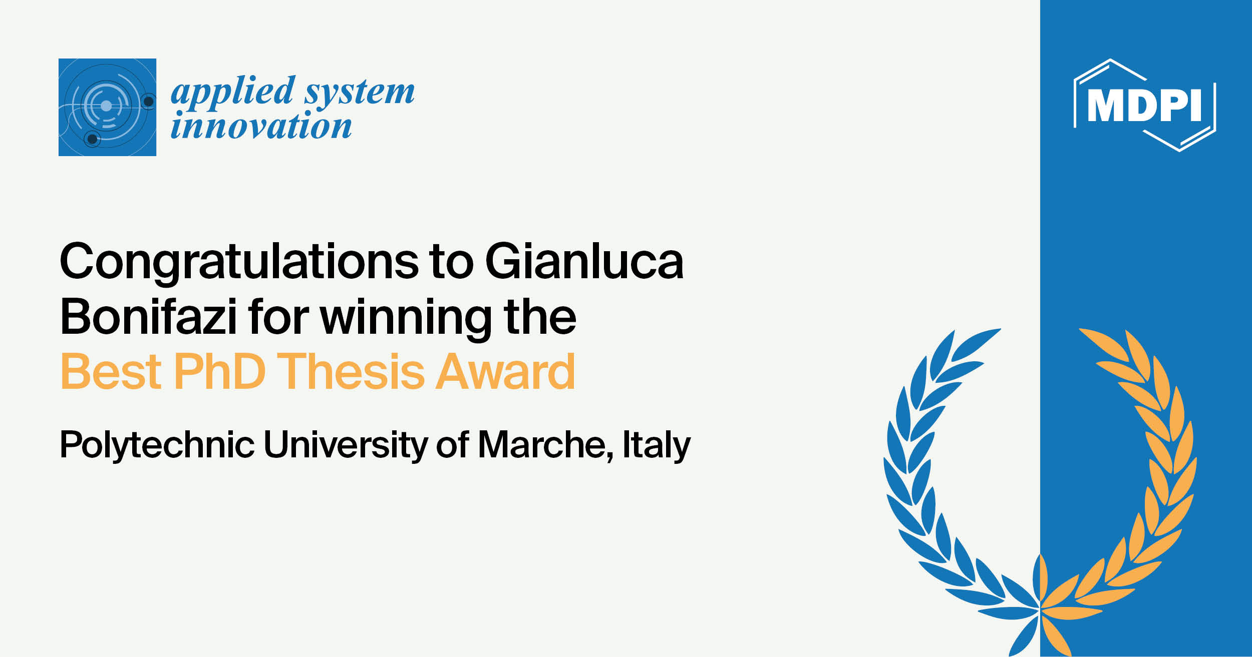 <strong><em>Applied System Innovation</em></strong> <strong>Best PhD Thesis Award&mdash;Winner Announced</strong>