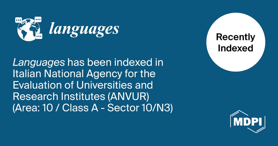 <em>Languages</em> Accepted as a Class A Journal in ANVUR