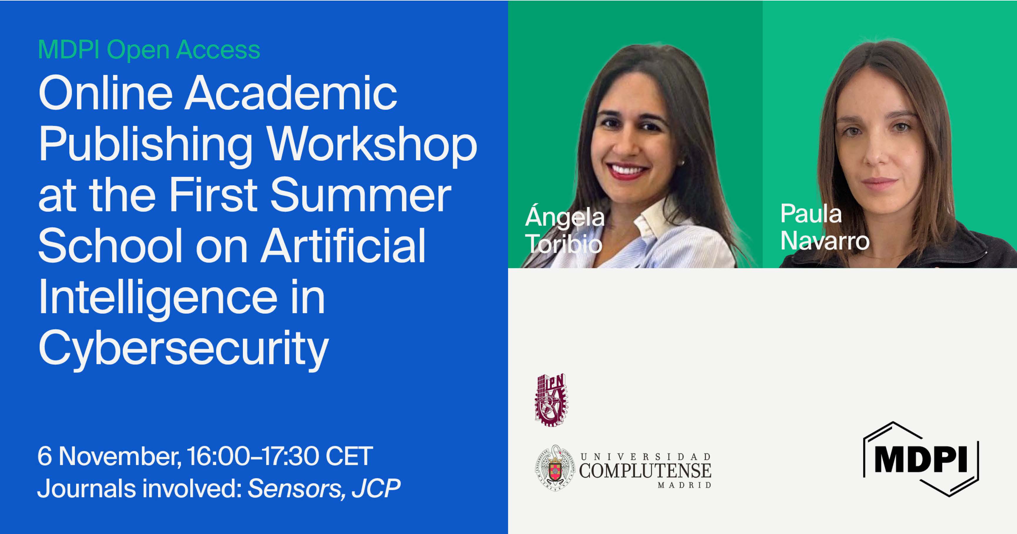 MDPI Open Access—Online Academic Publishing Workshop at the First Summer School on Artificial Intelligence in Cybersecurity, 6 November 2025