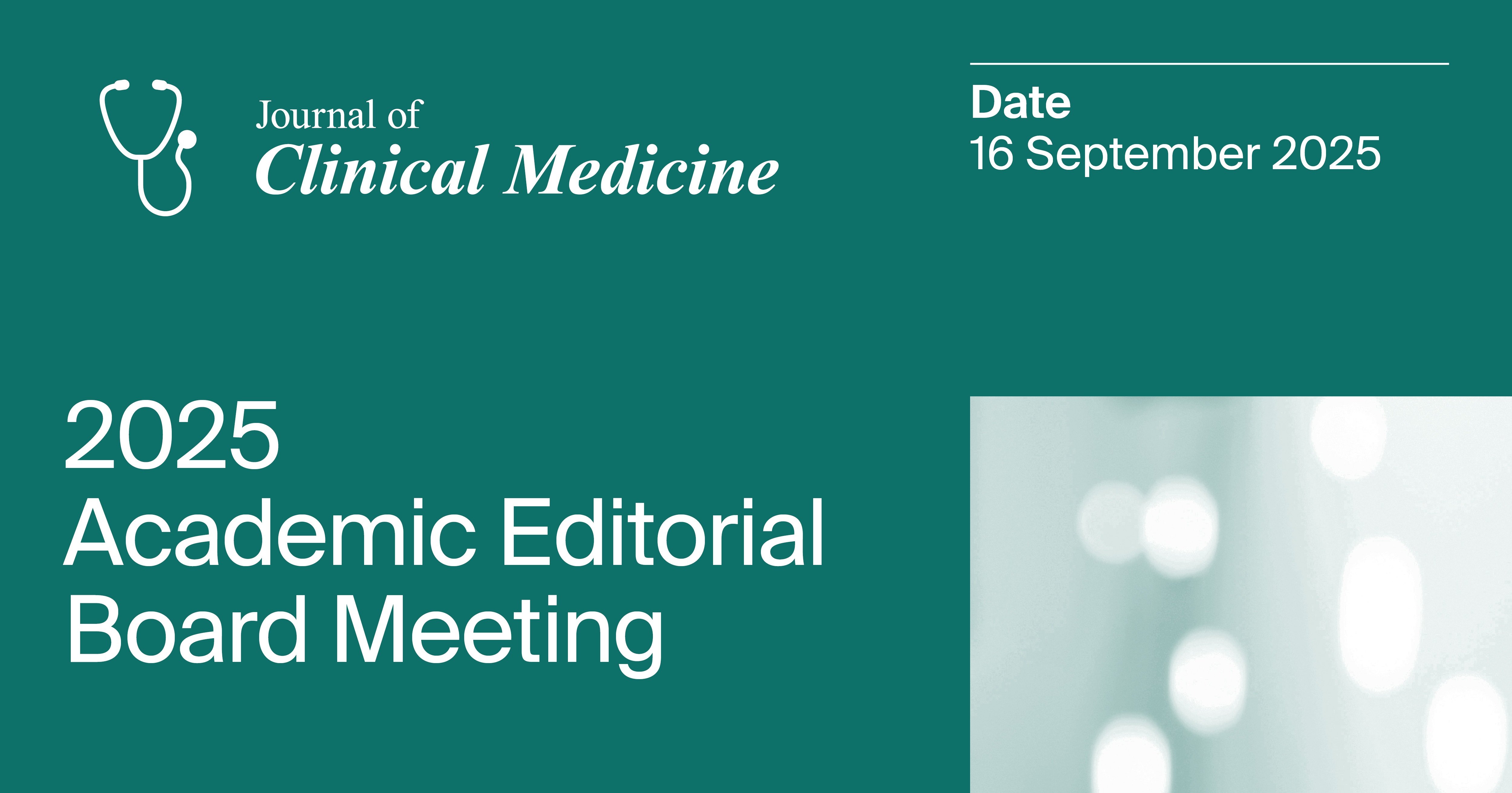 <em>Journal of Clinical Medicine</em> | 2025 Academic Editorial Board Meeting at the EASD 2025 Held on 16 September 2025