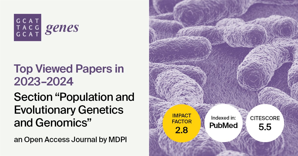 Genes | Top Viewed Papers Published in 2023–2024 in the “Population and Evolutionary Genetics and Genomics” Section