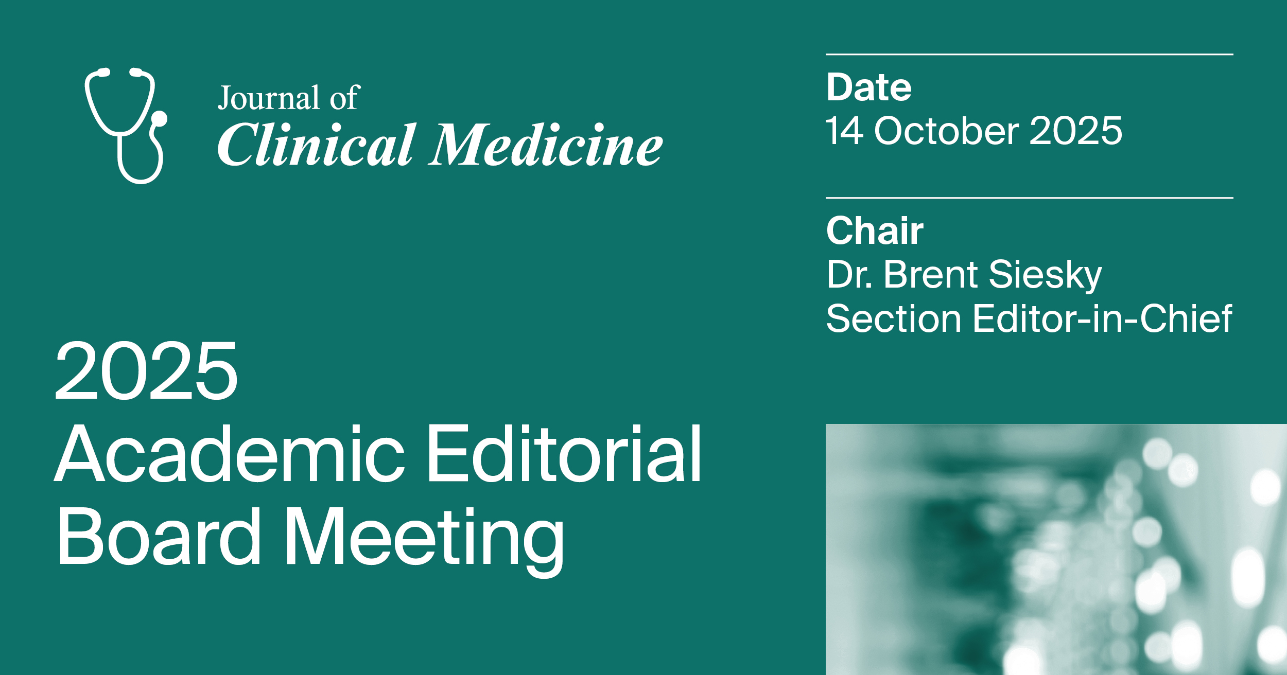 Journal of Clinical Medicine | 2025 Editorial Board Meeting of the Section “Ophthalmology” Held on 14 October 2025