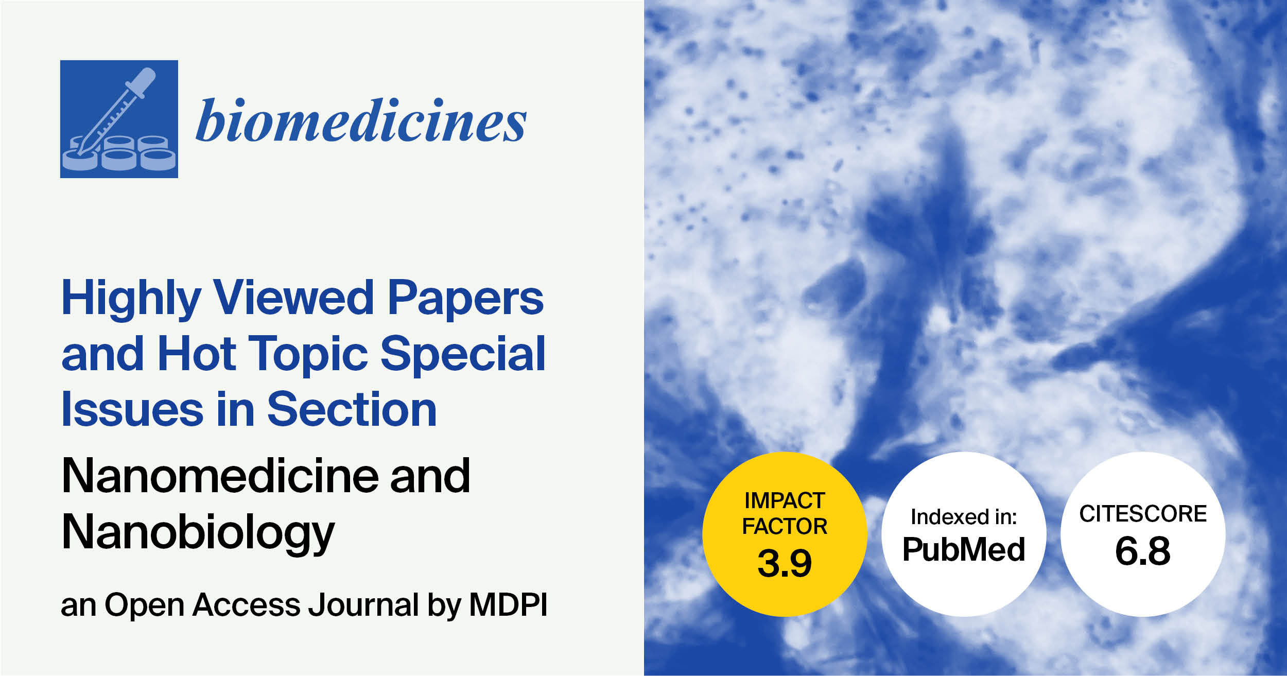 Biomedicines | Highly Viewed Papers and Hot Topic Special Issues in the “Nanomedicine and Nanobiology” Section