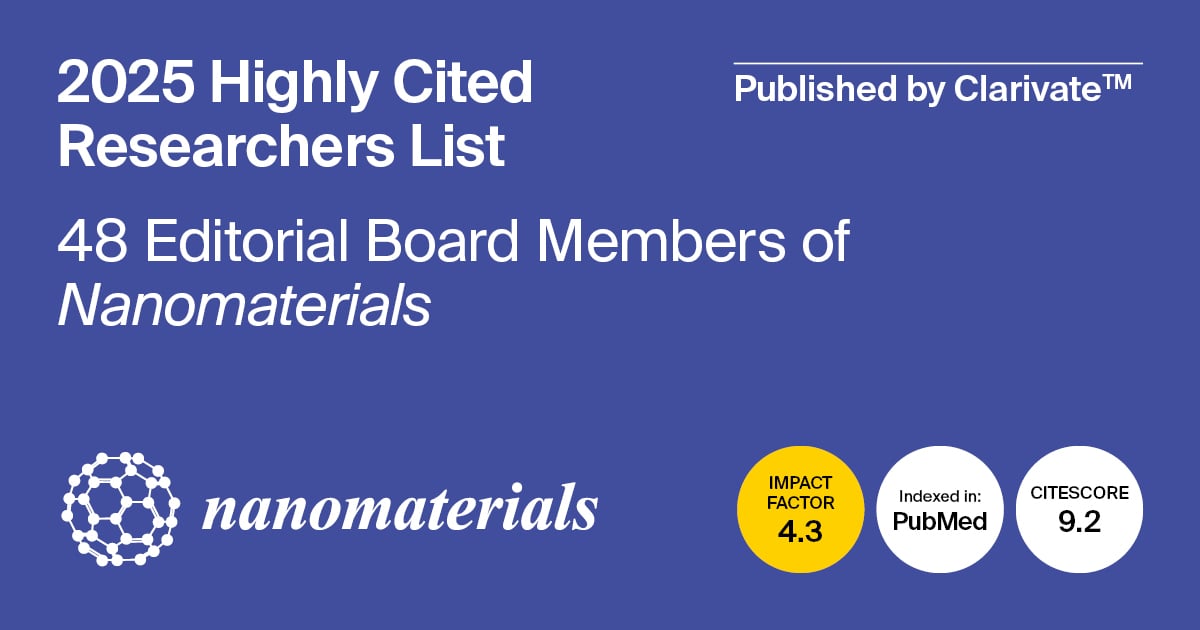 Editorial Board Members from Nanomaterials Featured in the 2025 Highly Cited Researchers List Published by Clarivate