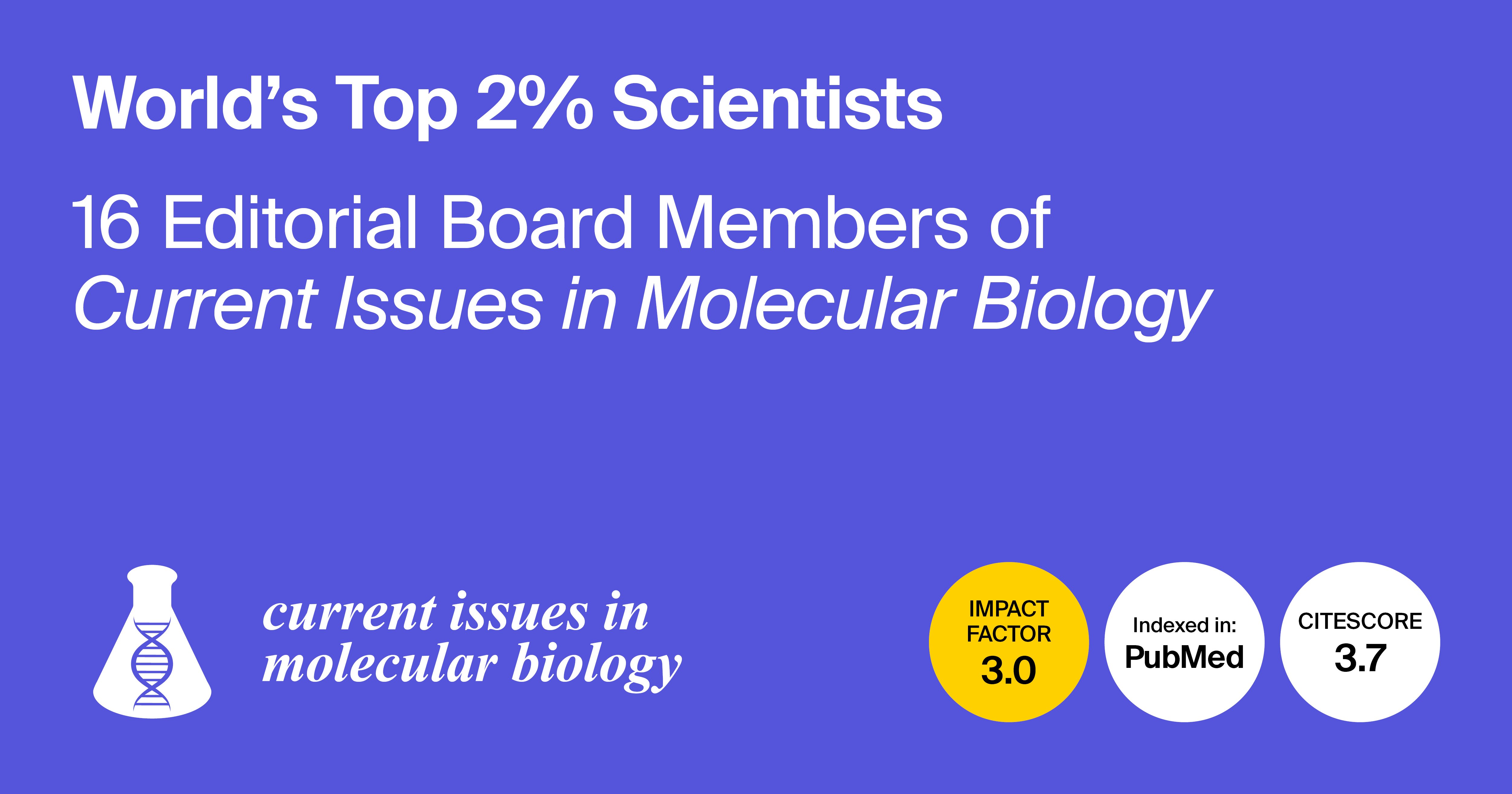 Current Issues in Molecular Biology Editorial Board Members Featured in the World’s Top 2% Scientists in 2025