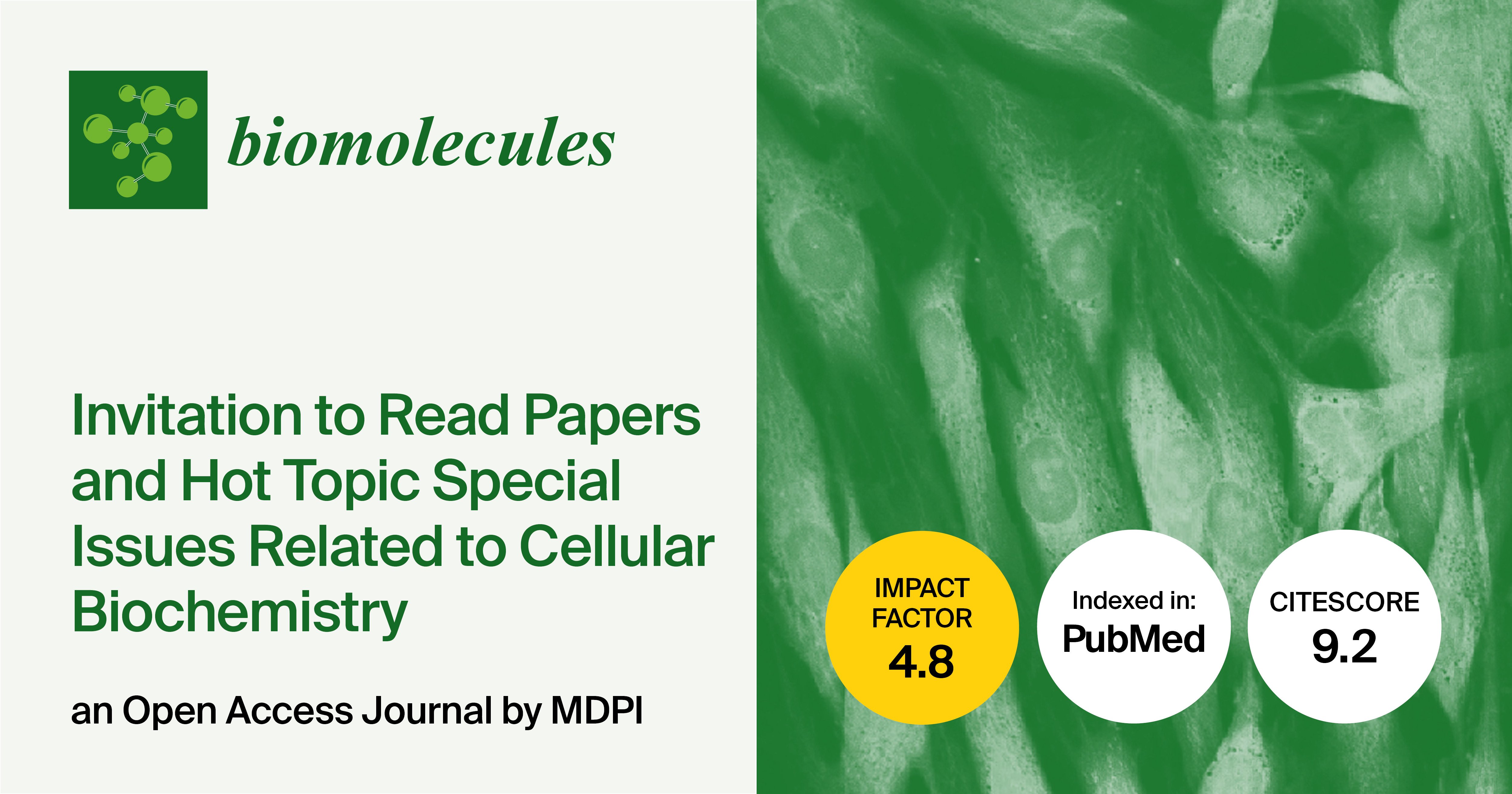 Biomolecules | Highly Viewed Papers and Hot Topic Special Issues on Cellular Biochemistry