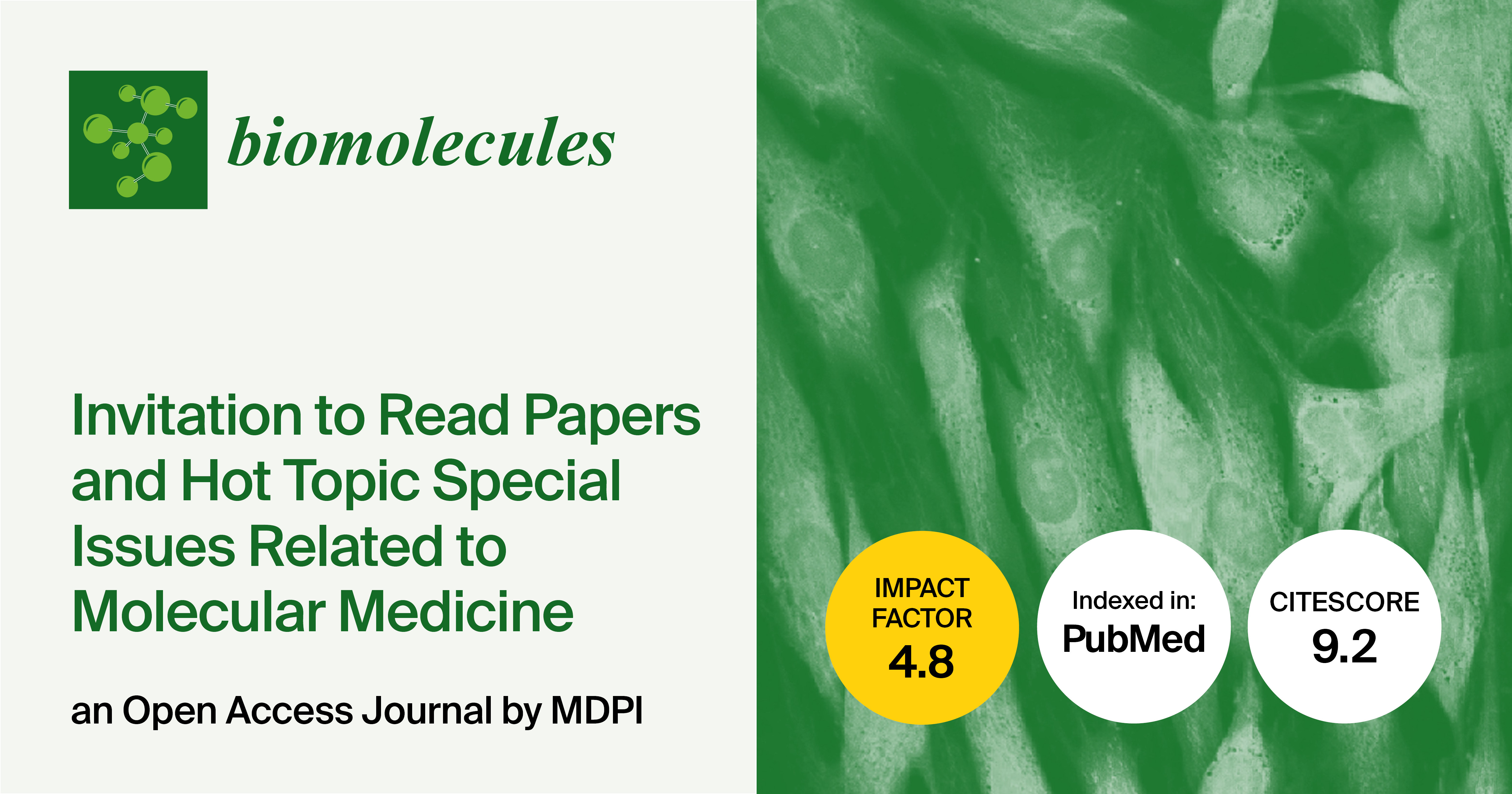 Biomolecules | Highly Viewed Papers and Hot Topic Special Issues on Molecular Medicine