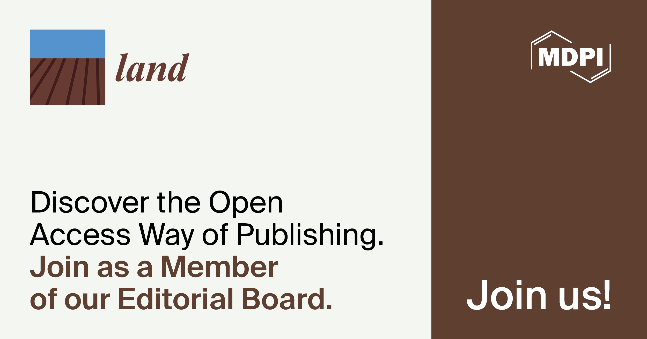 Land | Recruiting Editorial Board Members for the “Land Use, Impact Assessment and Sustainability” Section