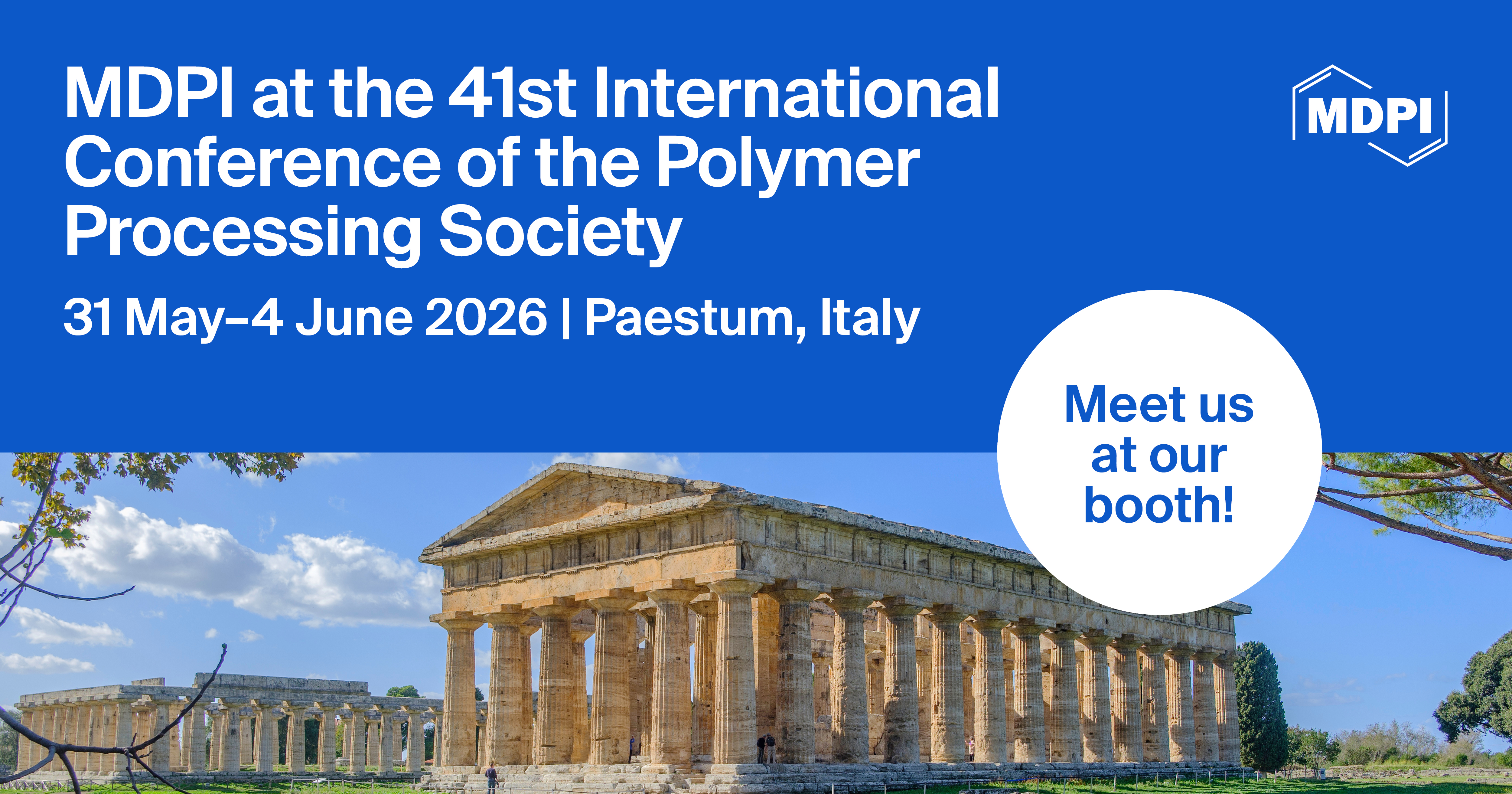 Meet Us at the 41st International Conference of the Polymer Processing Society (PPS-41), 31 May–4 June 2026, Paestum, Italy