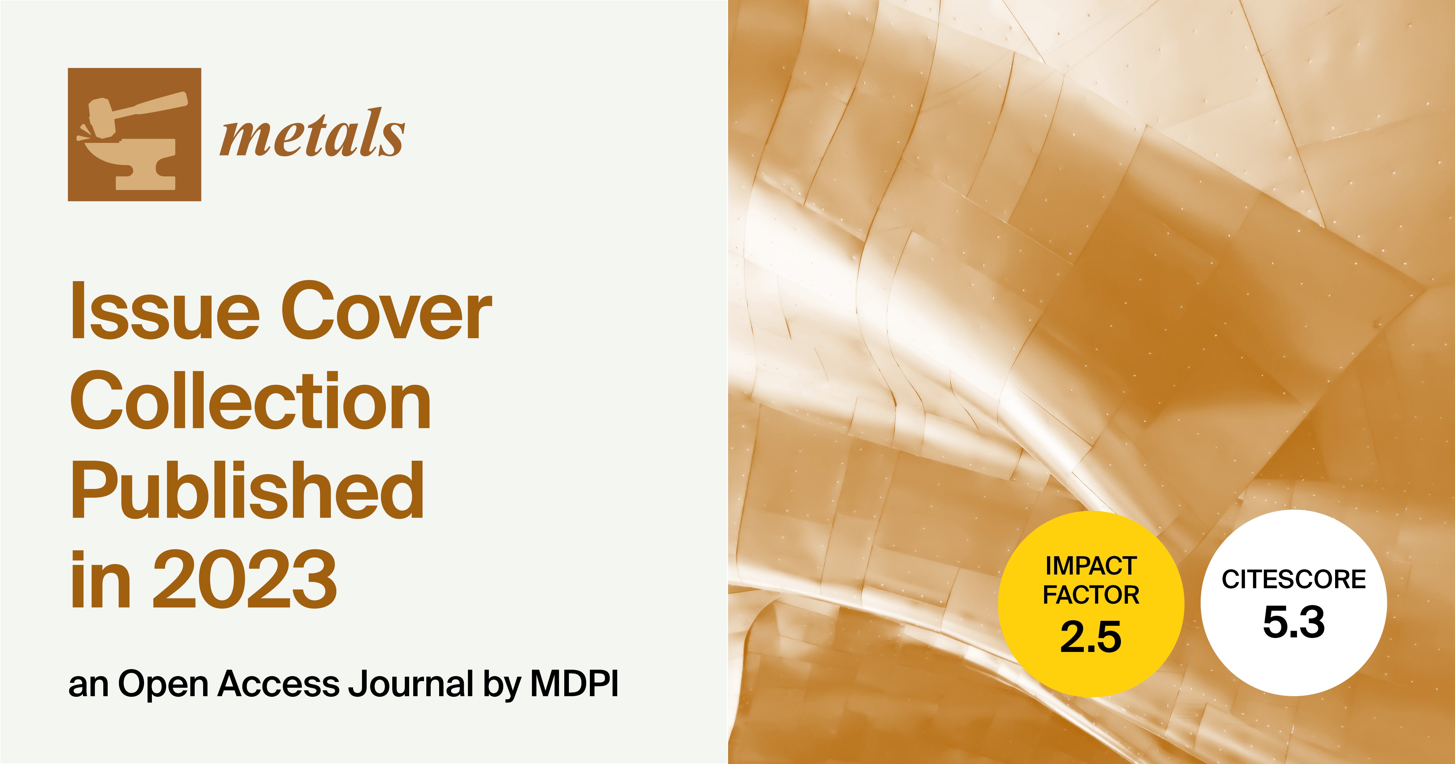 Metals | Issue Cover Articles Published in 2023