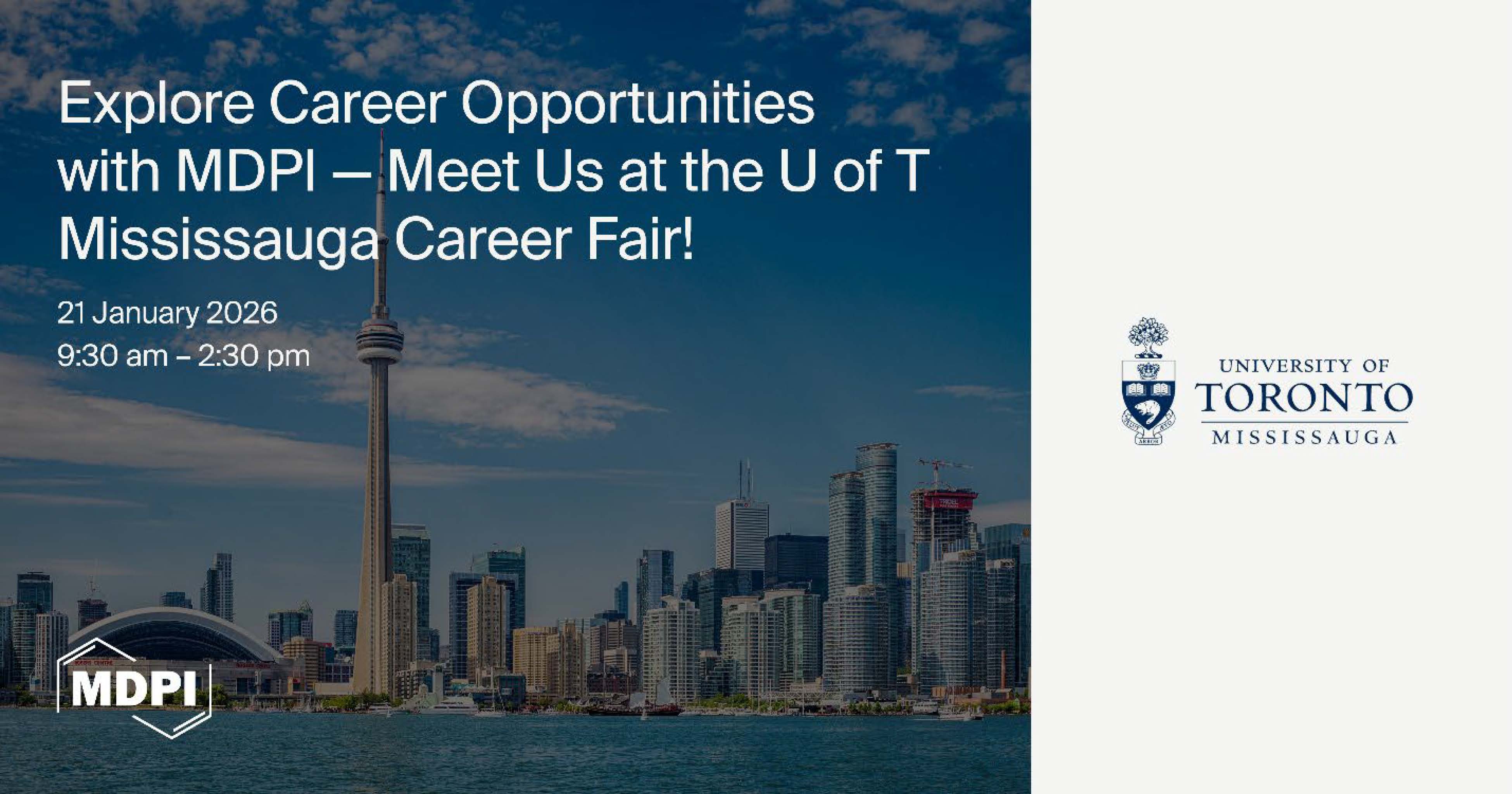 Meet Us at the University of Toronto Mississauga Career Fair, 21 January 2026, Toronto, ON, Canada