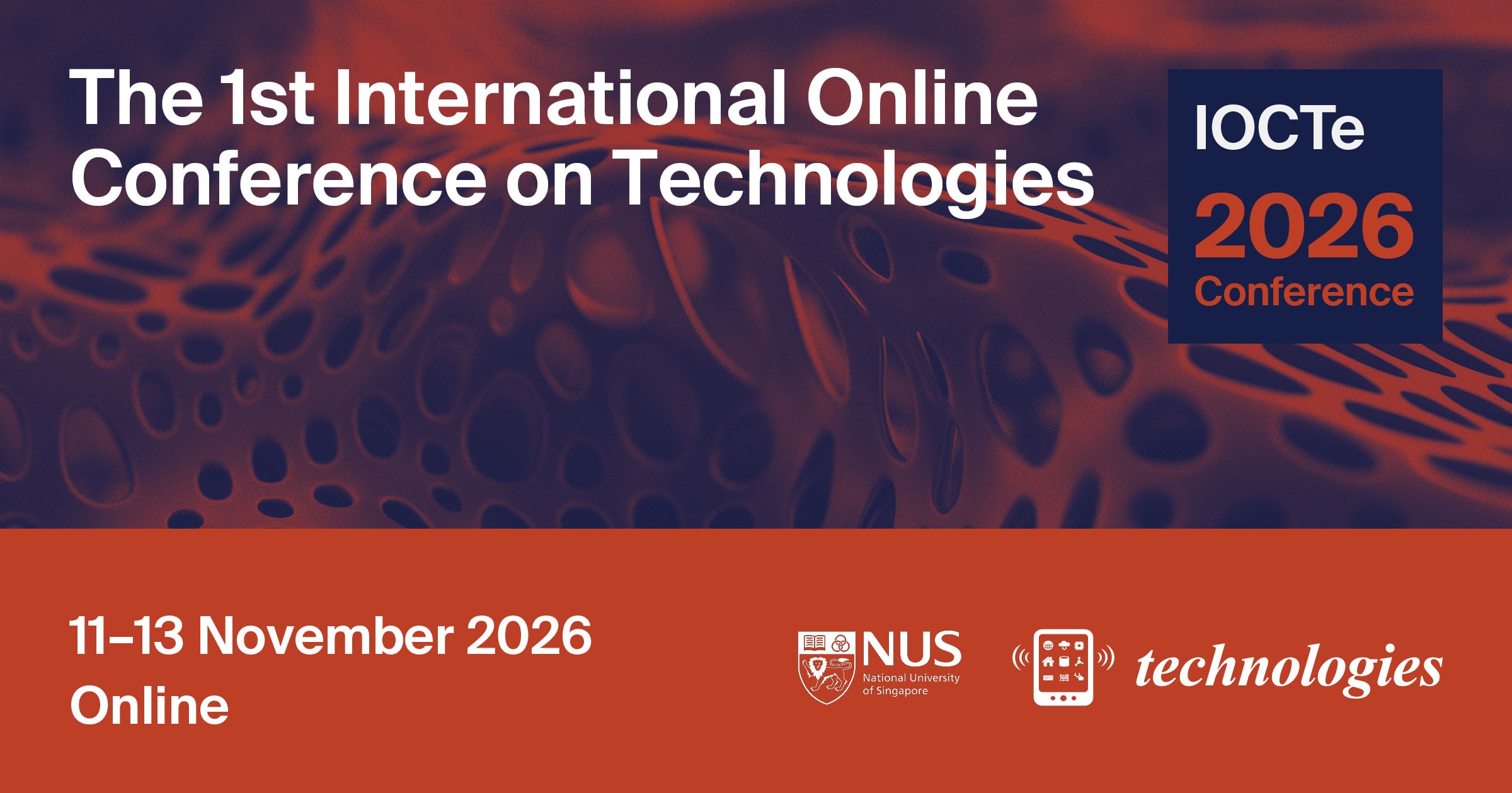 Meet Us Virtually at the 1st Online Conference on Technologies (IOCTe 2026), 11–13 November 2026