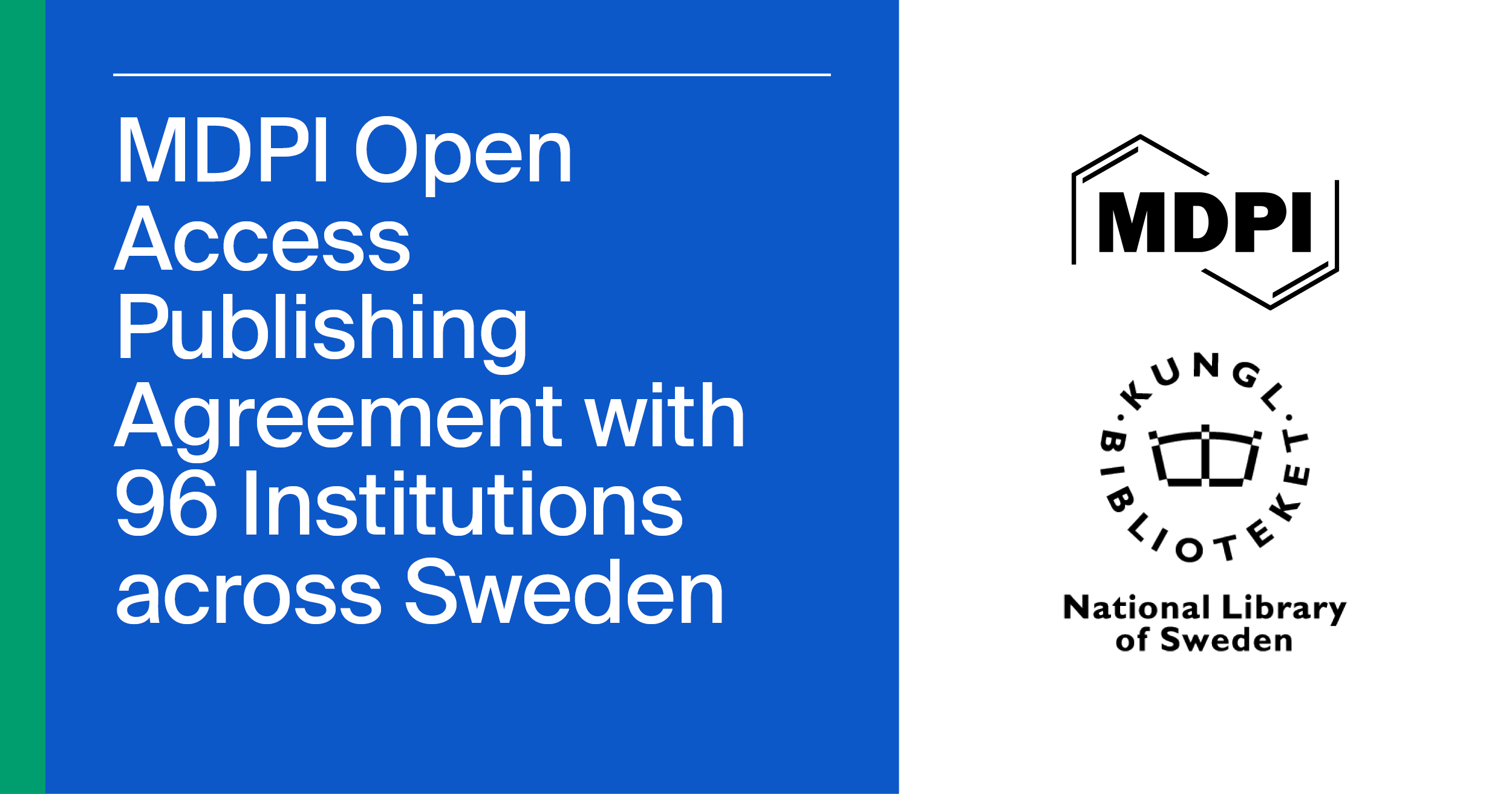 MDPI Open Access Publishing Agreement with 96 Institutions across Sweden