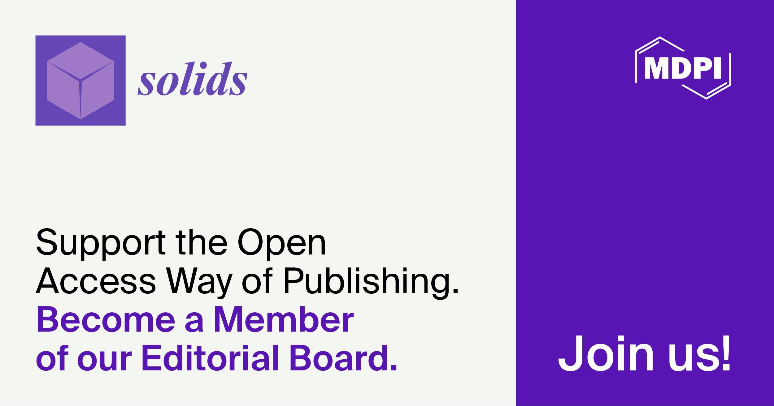 Recruiting Editorial Board Members for Solids