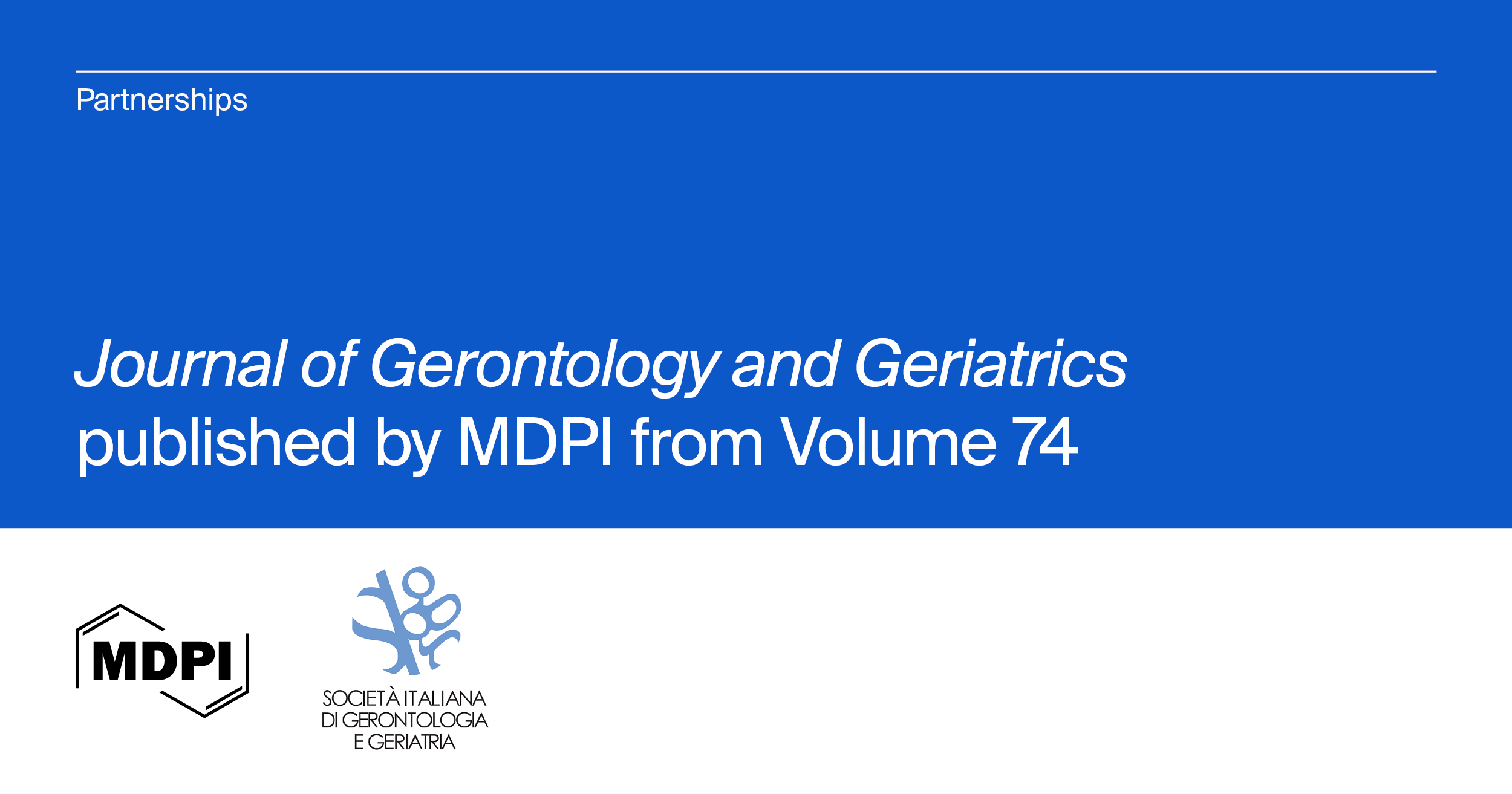 MDPI Publishes the Journal of Gerontology and Geriatrics (JGG) on Behalf of the Italian Society of Gerontology and Geriatrics (SIGG)