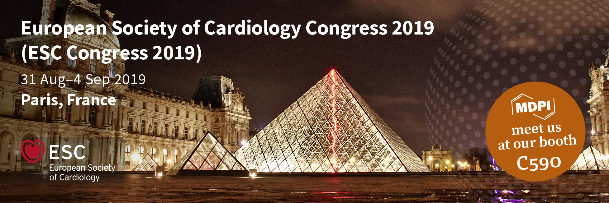 Meet Us at European Society of Cardiology Congress 2019 in Paris, France, 31 August – 4 September 2019