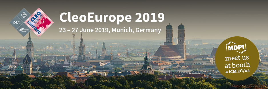 Meet Us at the CLEO/Europe-EQEC 2019 in Munich, Germany, 23–27 June 2019