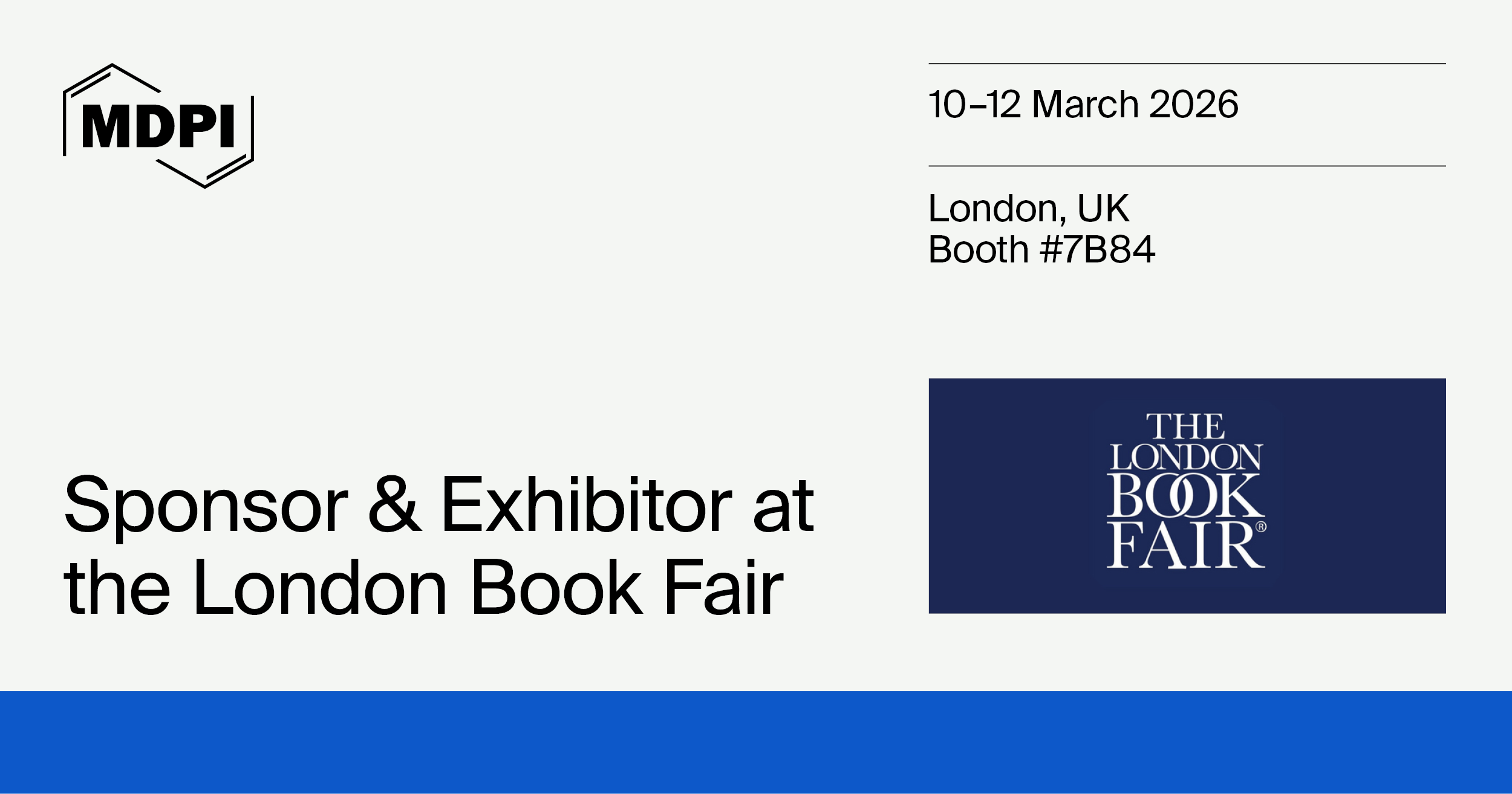 Connect with MDPI at The London Book Fair, 10–12 March 2026