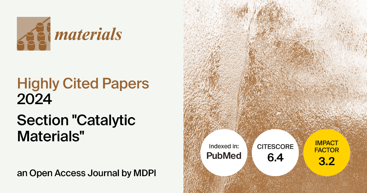 Materials | Highly Cited Papers in 2024 in the “Catalytic Materials” Section