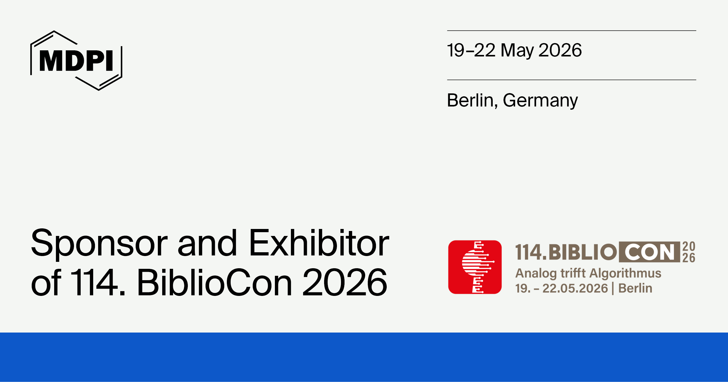 MDPI Joins BiblioCon 2026 as Sponsor and Exhibitor