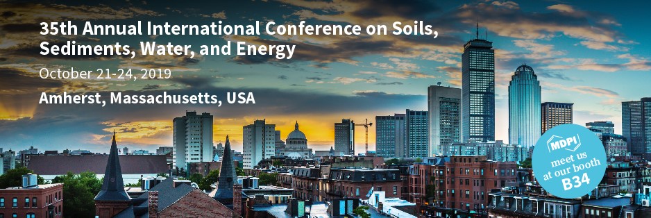 Meet us at the 35th Annual International Conference on Soils, Sediments, Water, and Energy in Amherst, Massachusetts, USA, 21-24 October 2019