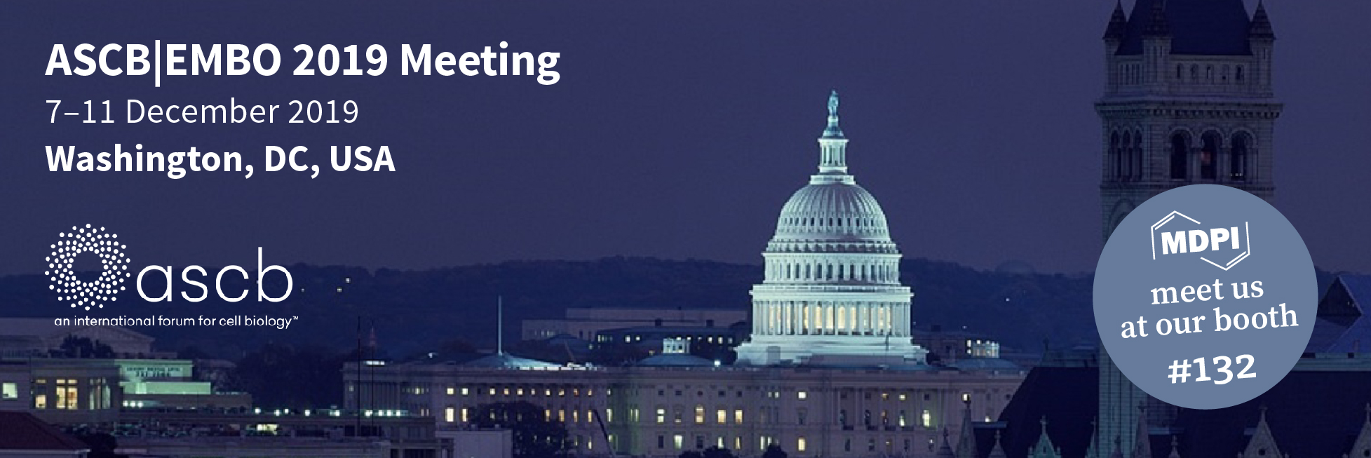 Meet Us at ASCB|EMBO 2019 in Washington DC, 7–11 December 2019