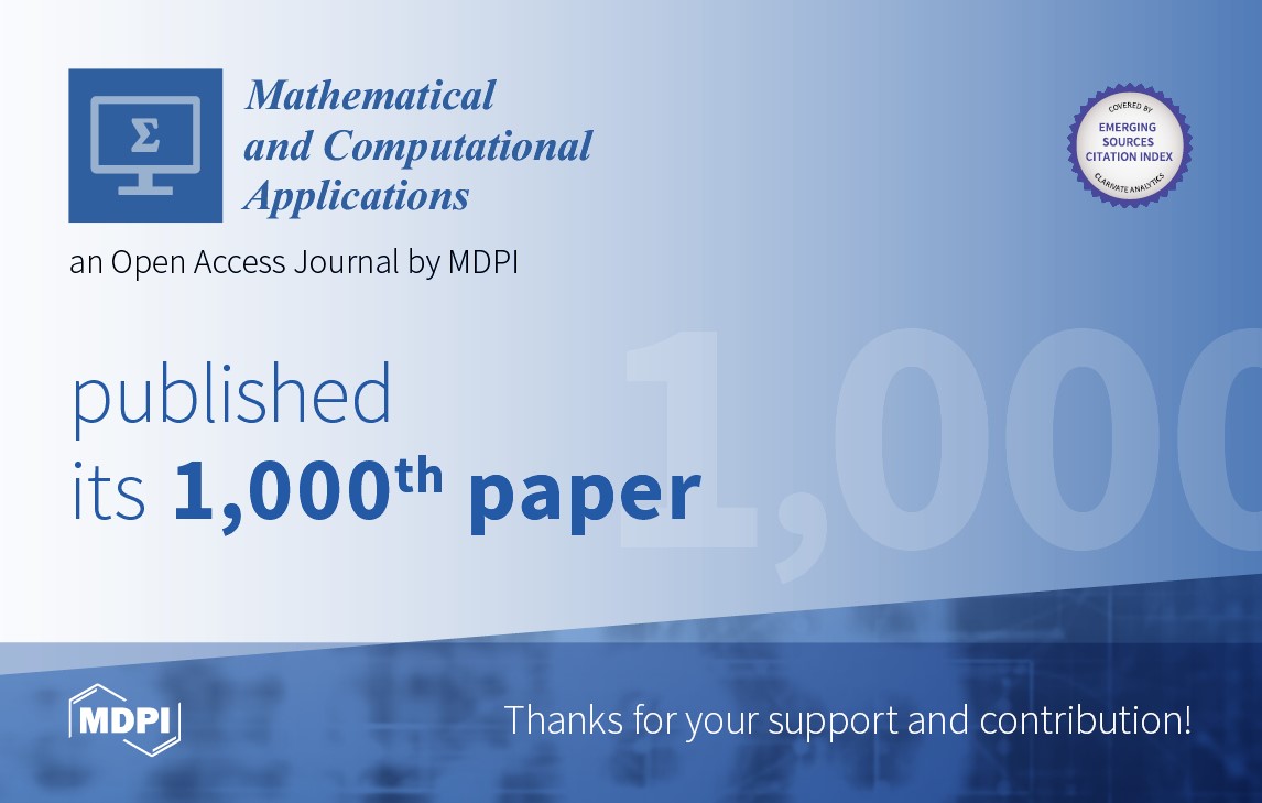 Mathematical and Computational Applications Reaches 1000 Articles Milestone