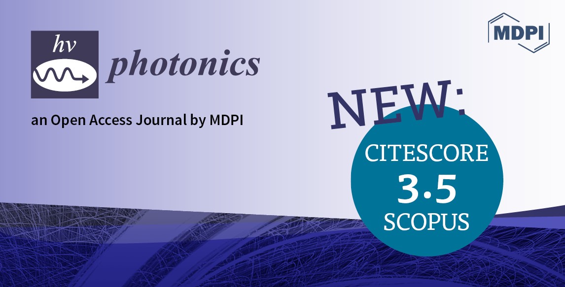 Photonics Has Received an Increased CiteScore of 3.5