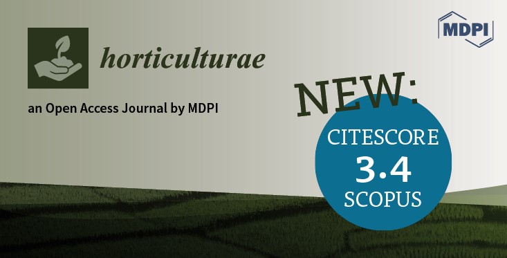 Horticulturae 2020 CiteScore Announced—3.4