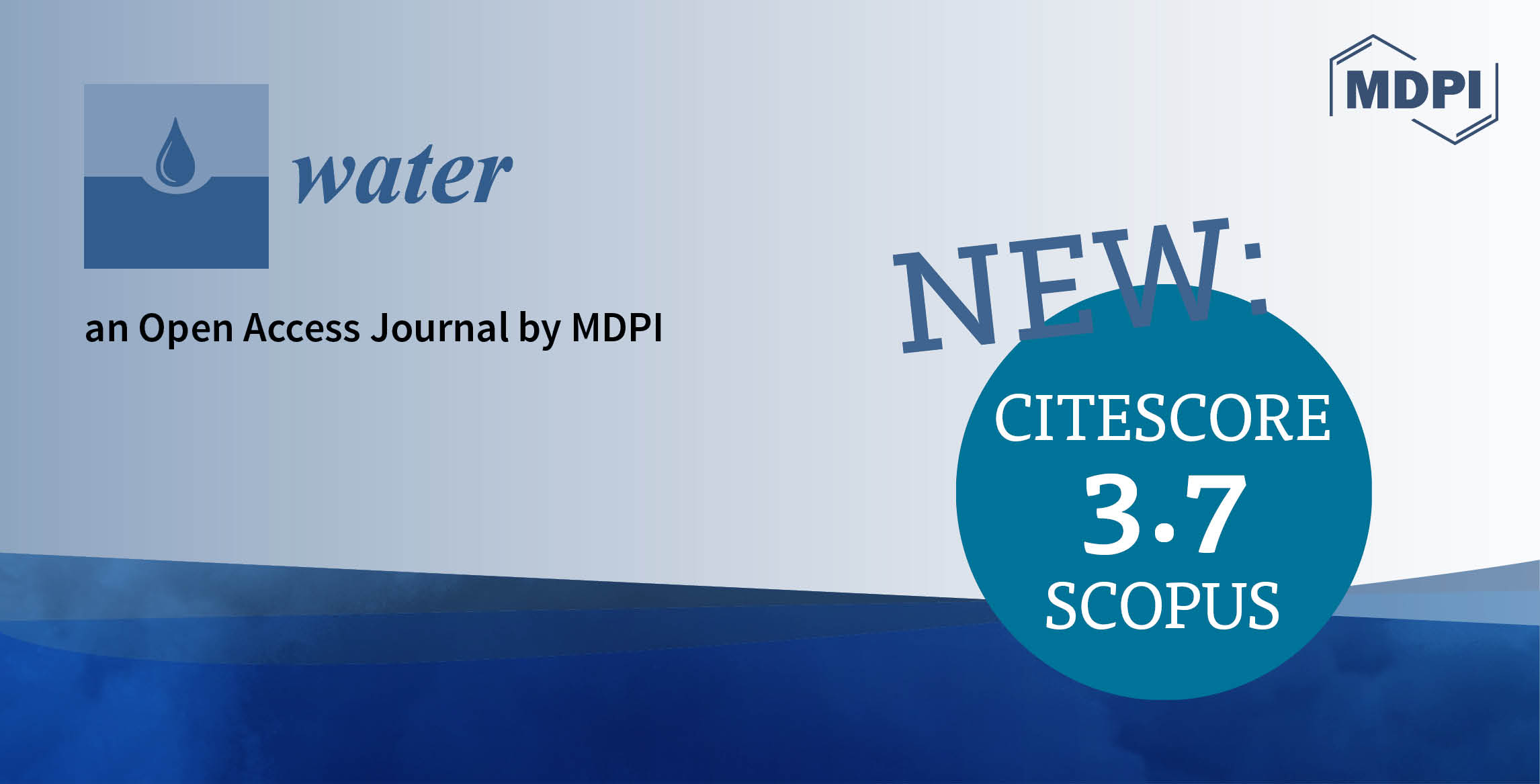 Water Has Received an Increased CiteScore of 3.7