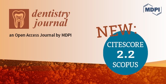 Dentistry Journal Received 2020 Scopus CiteScore of 2.2