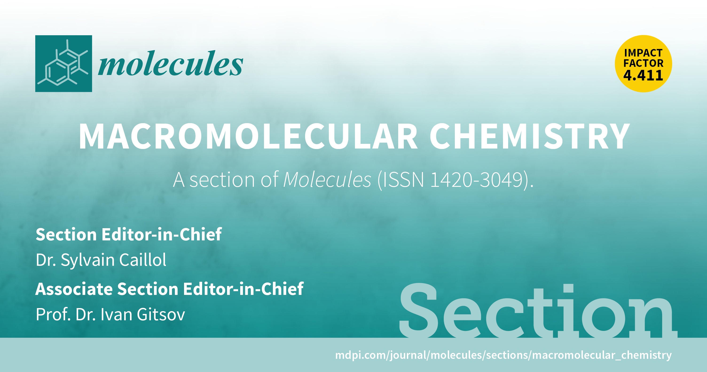 Recruiting Editorial Board Members for the New Section “Macromolecular Chemistry” of Molecules