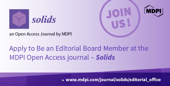 Recruiting Editorial Board Members for Solids