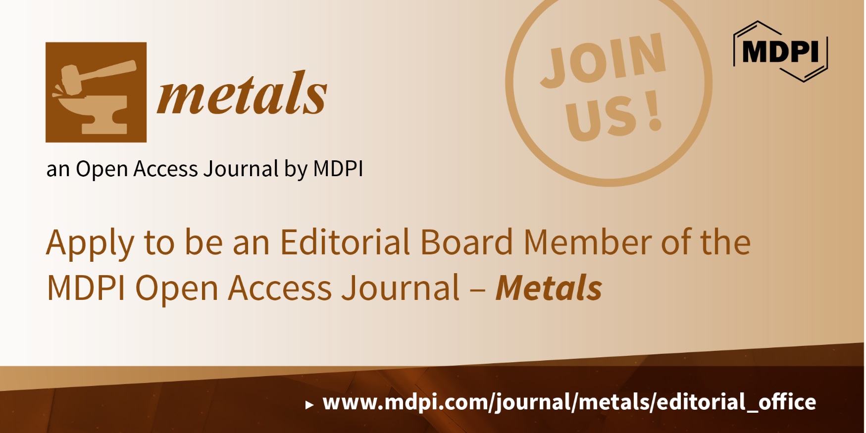 Recruiting Editorial Board Members for Metals