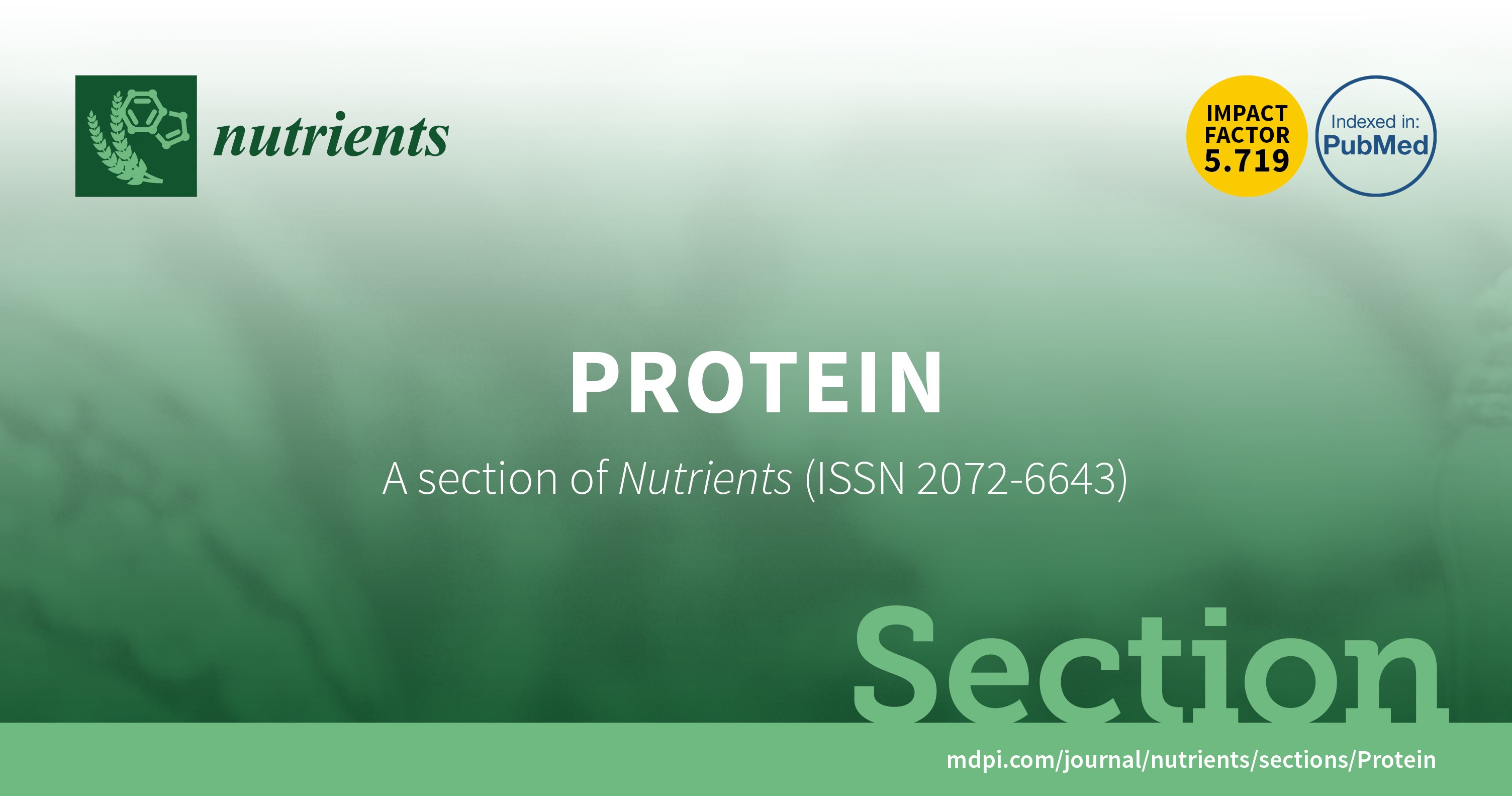 Nutrients | Call for Special Issue Proposals for New Section “Protein”