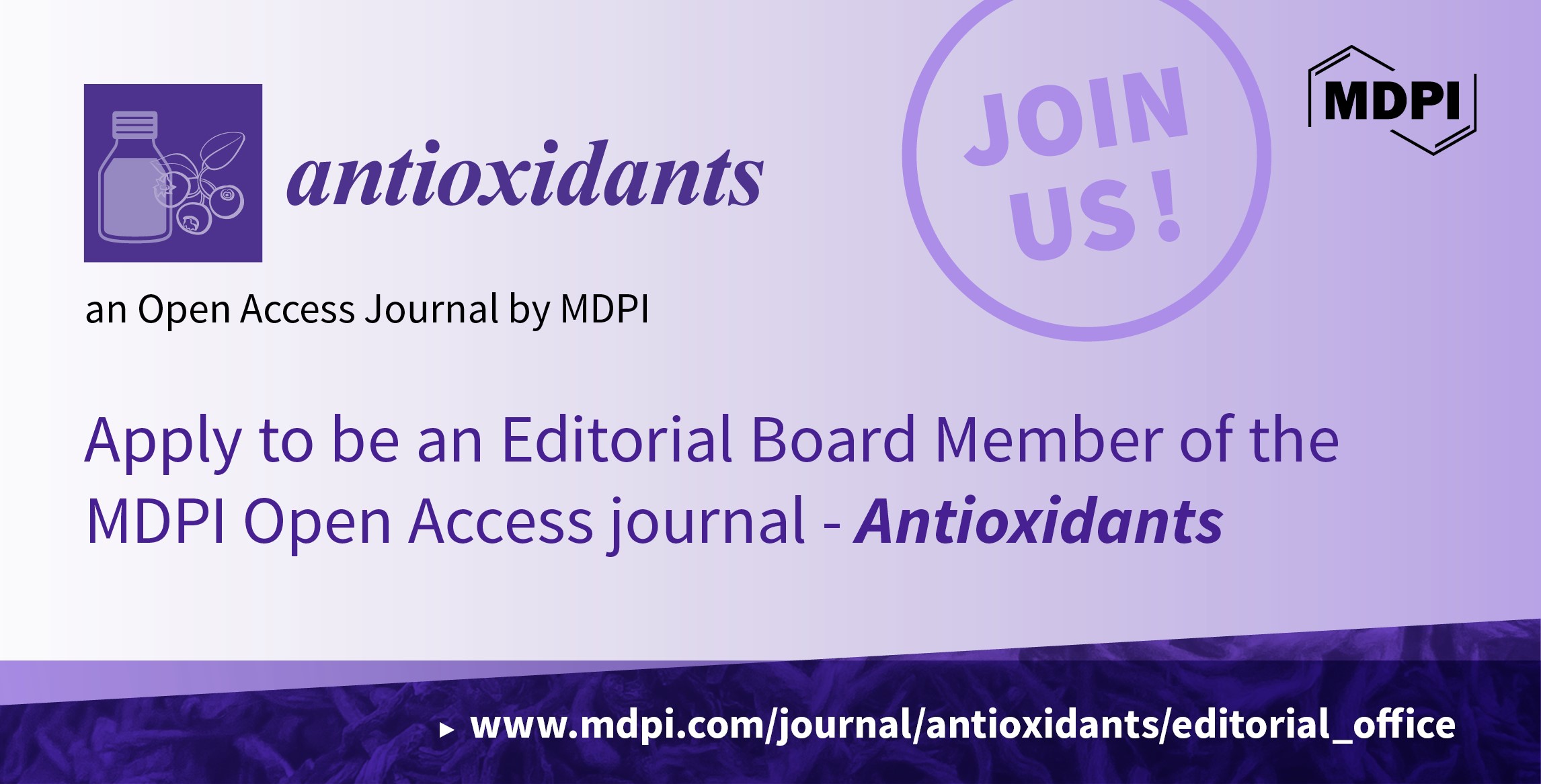 Recruiting Editorial Board Members for Antioxidants