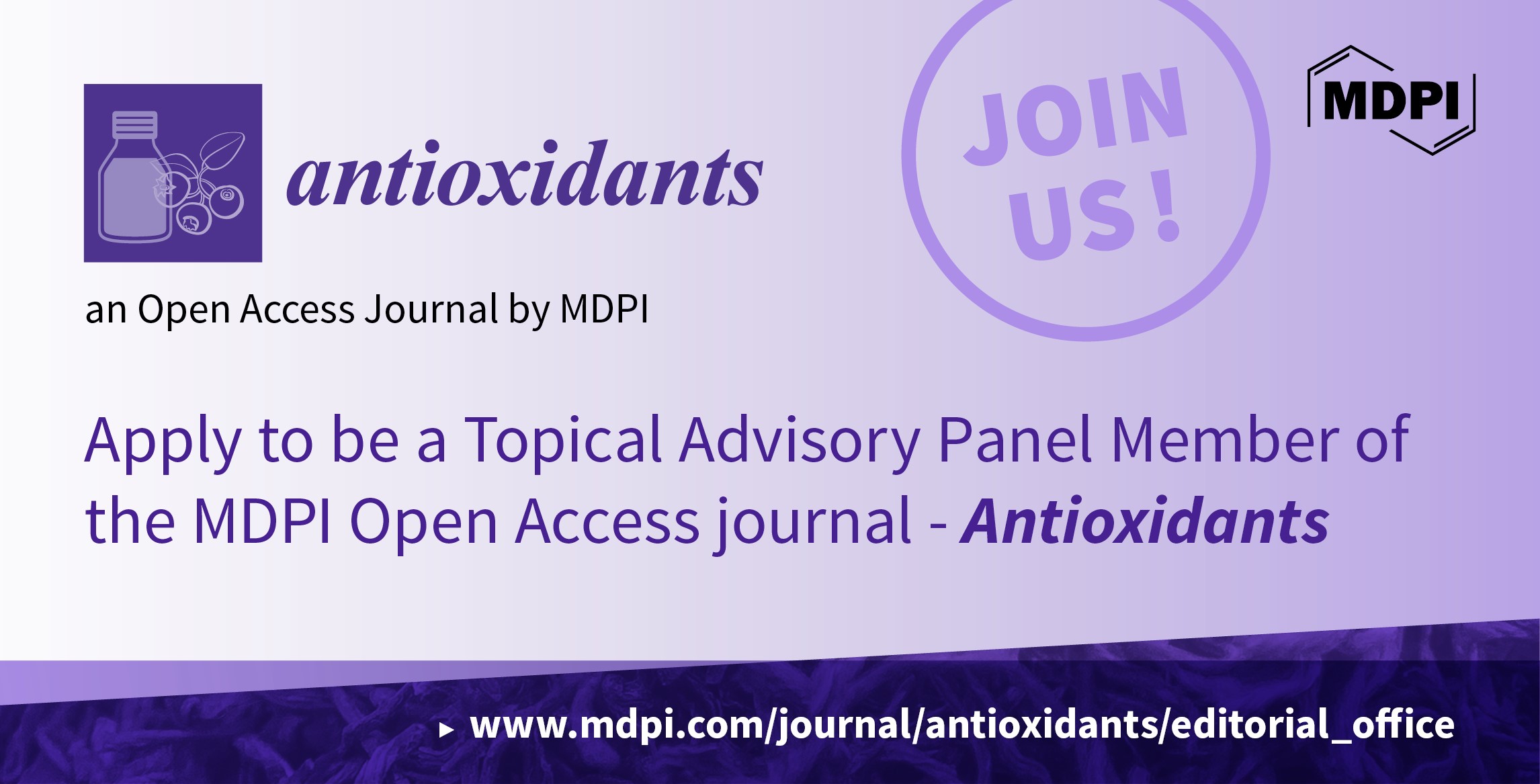 Recruiting Topical Advisory Panel Members for Antioxidants