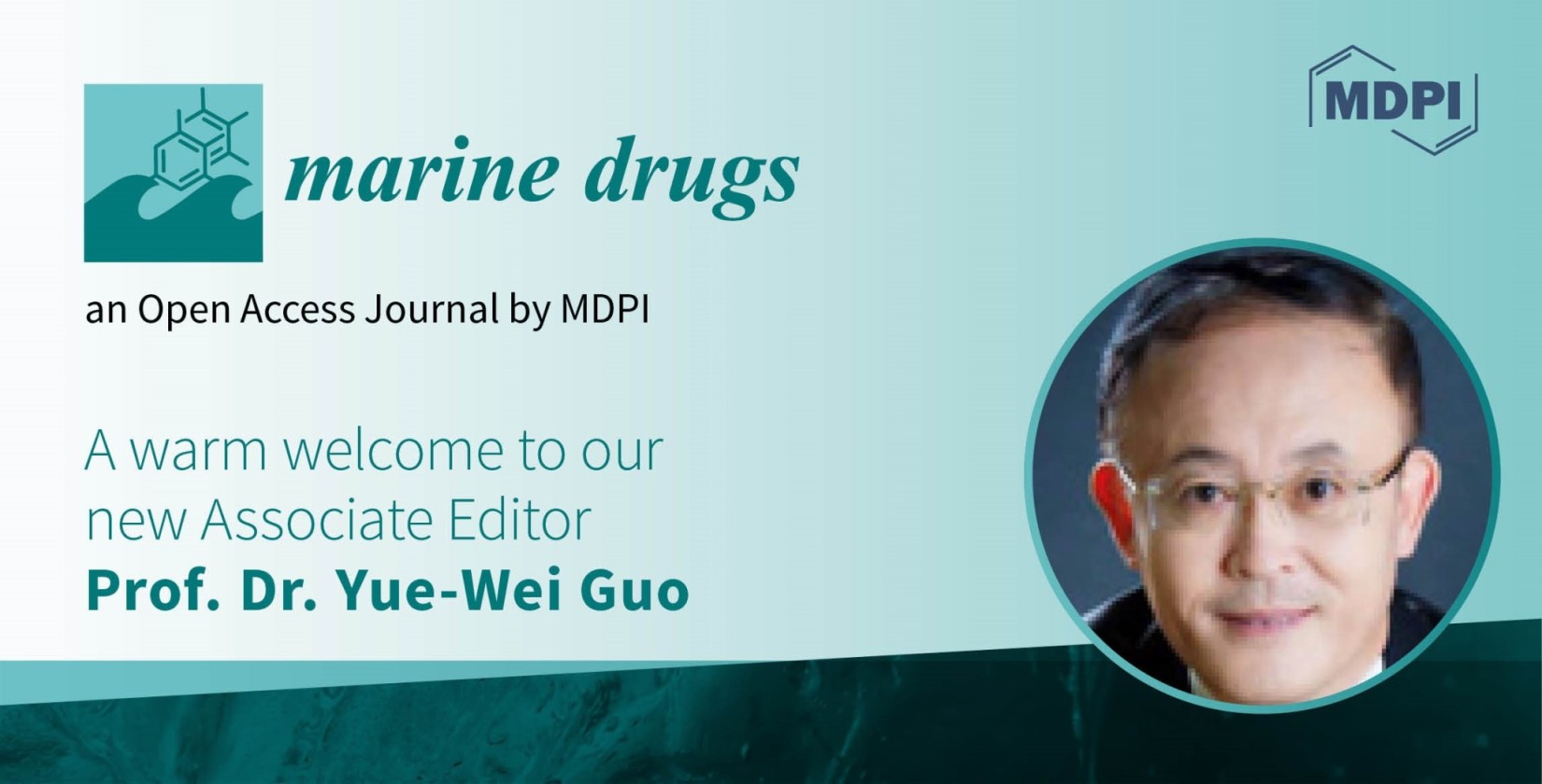 Prof. Dr. Yue-Wei Guo Appointed Associate Editor of Marine Drugs