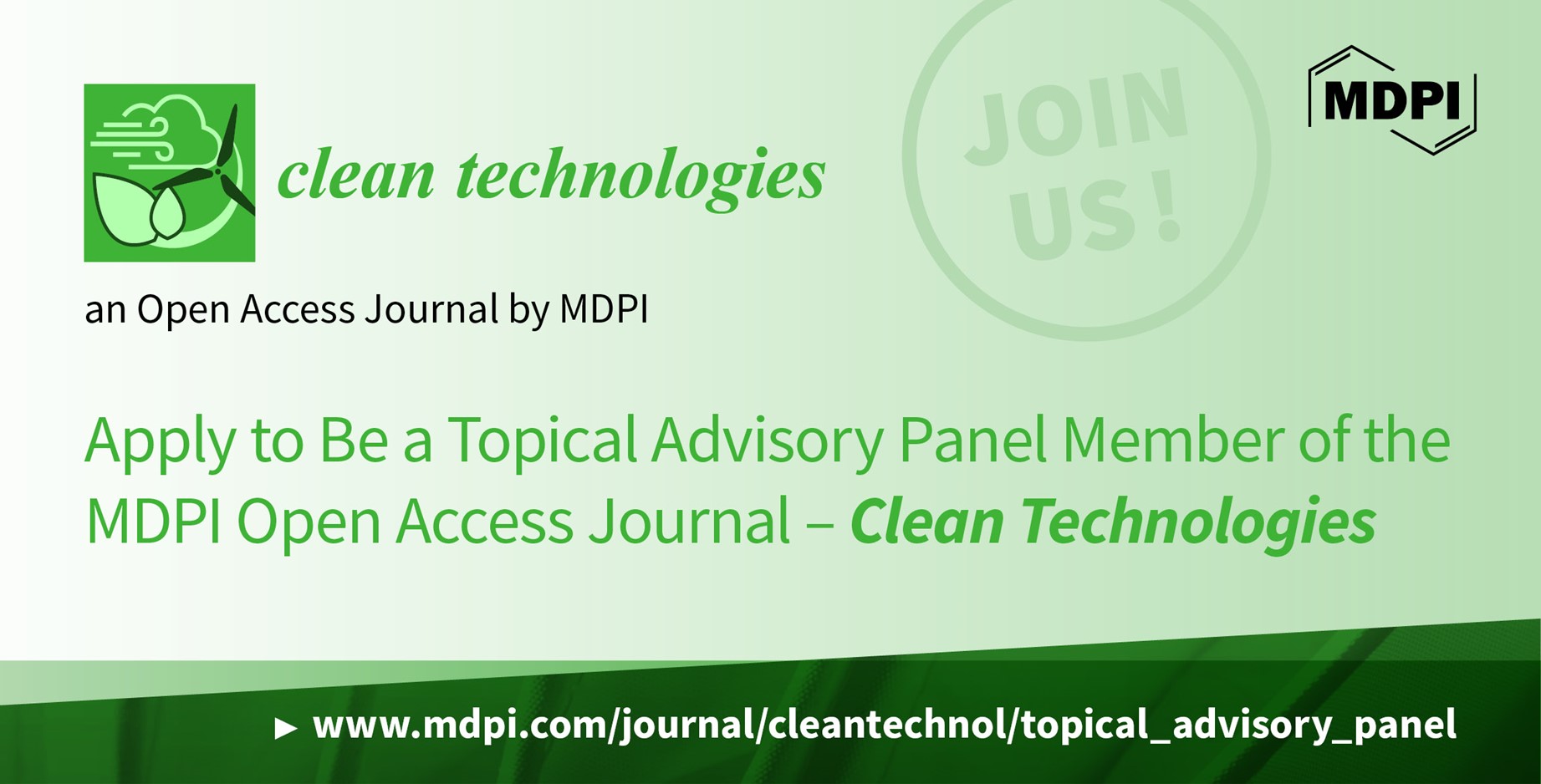 Recruiting Topical Advisory Panel Members for Clean Technologies