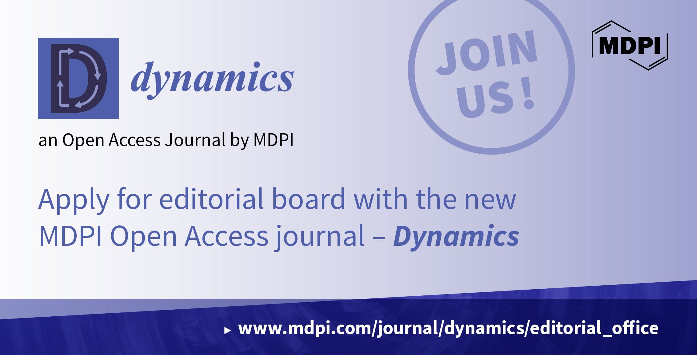 Recruiting Editorial Board Members for Dynamics