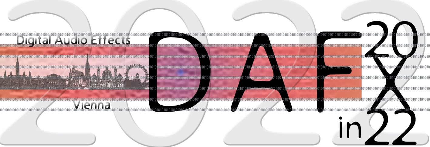 Meet Us at the 25th International Conference on Digital Audio Effects, 6–10 September 2022, Vienna, Austria