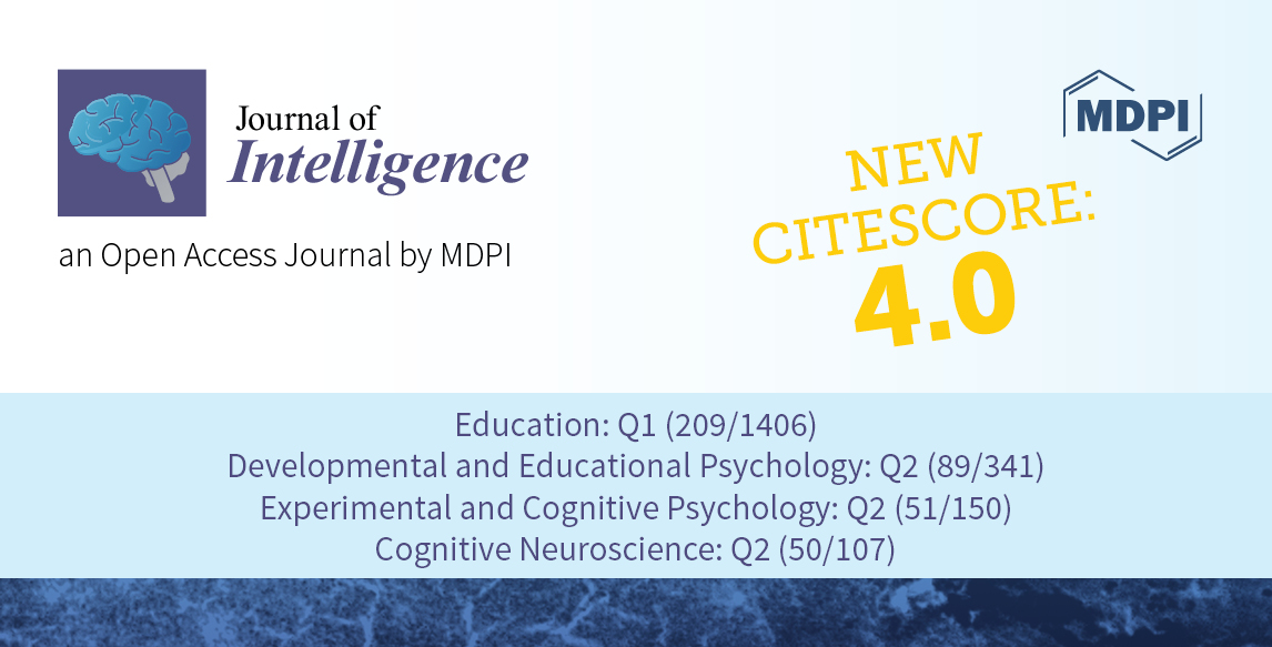 Journal of Intelligence Receives Updated CiteScore of 4.0