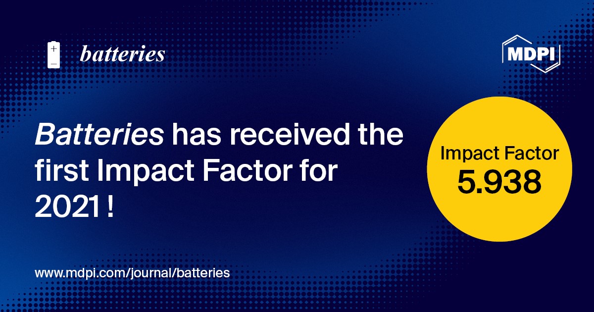 Batteries Receives Its First Impact Factor of 5.938