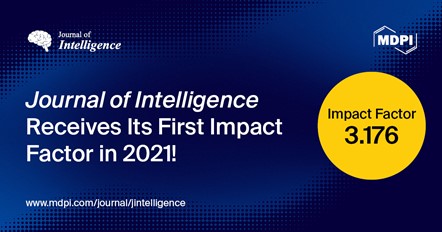 Journal of Intelligence Receives Its First Impact Factor of 3.176