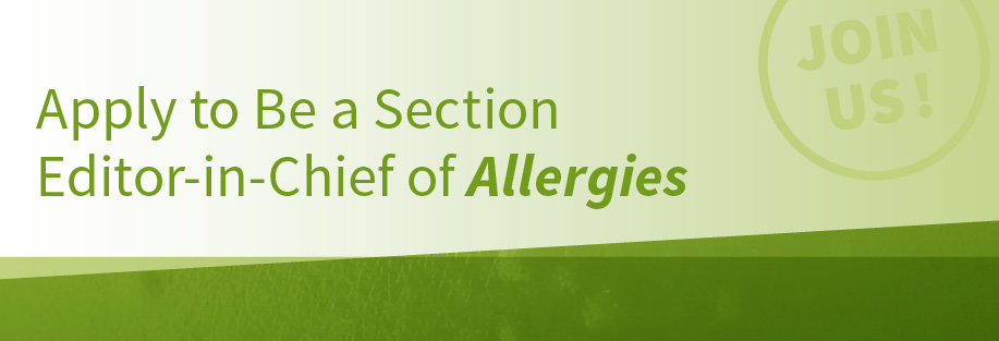 Recruiting Section Editors-in-Chief for 7 New Sections of Allergies