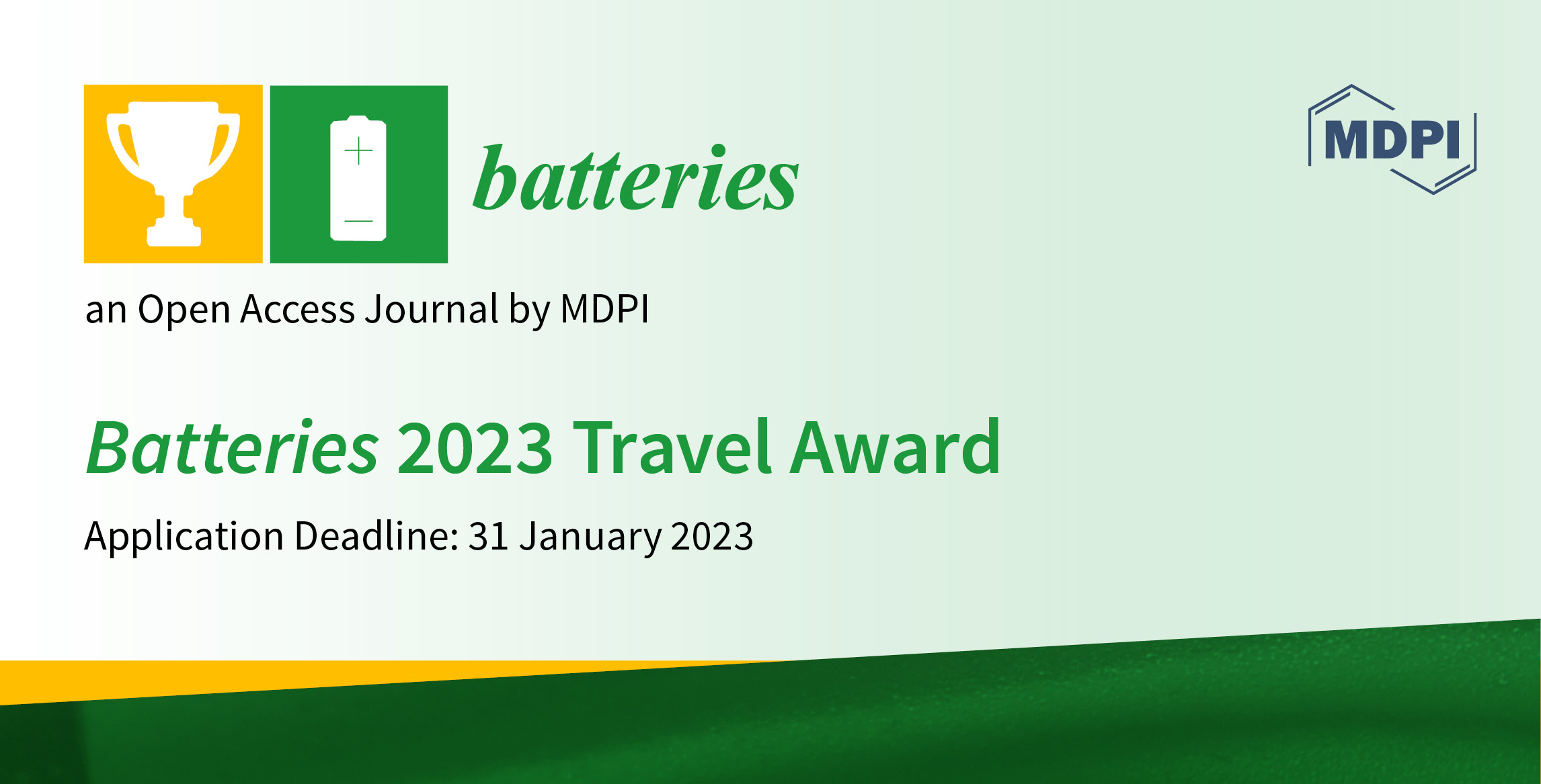 Batteries 2023 Travel Award—Open for Nominations