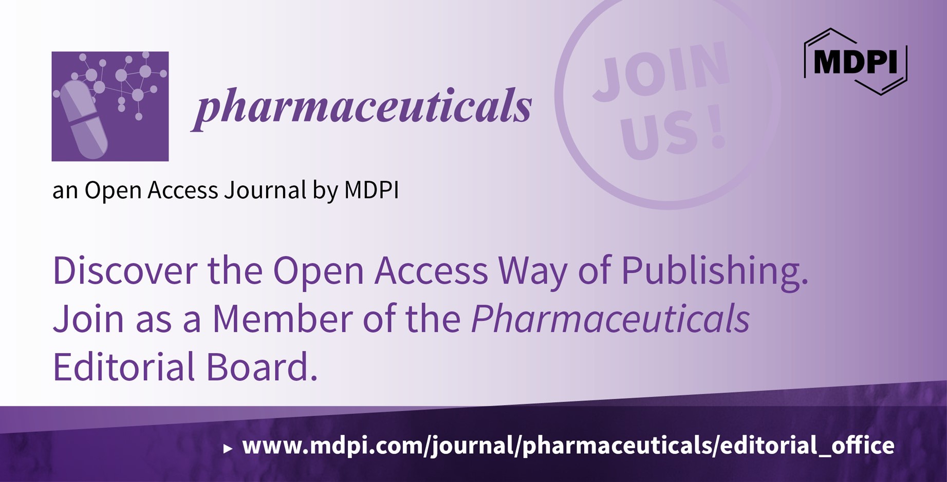 Recruiting Editorial Board Members for Pharmaceuticals