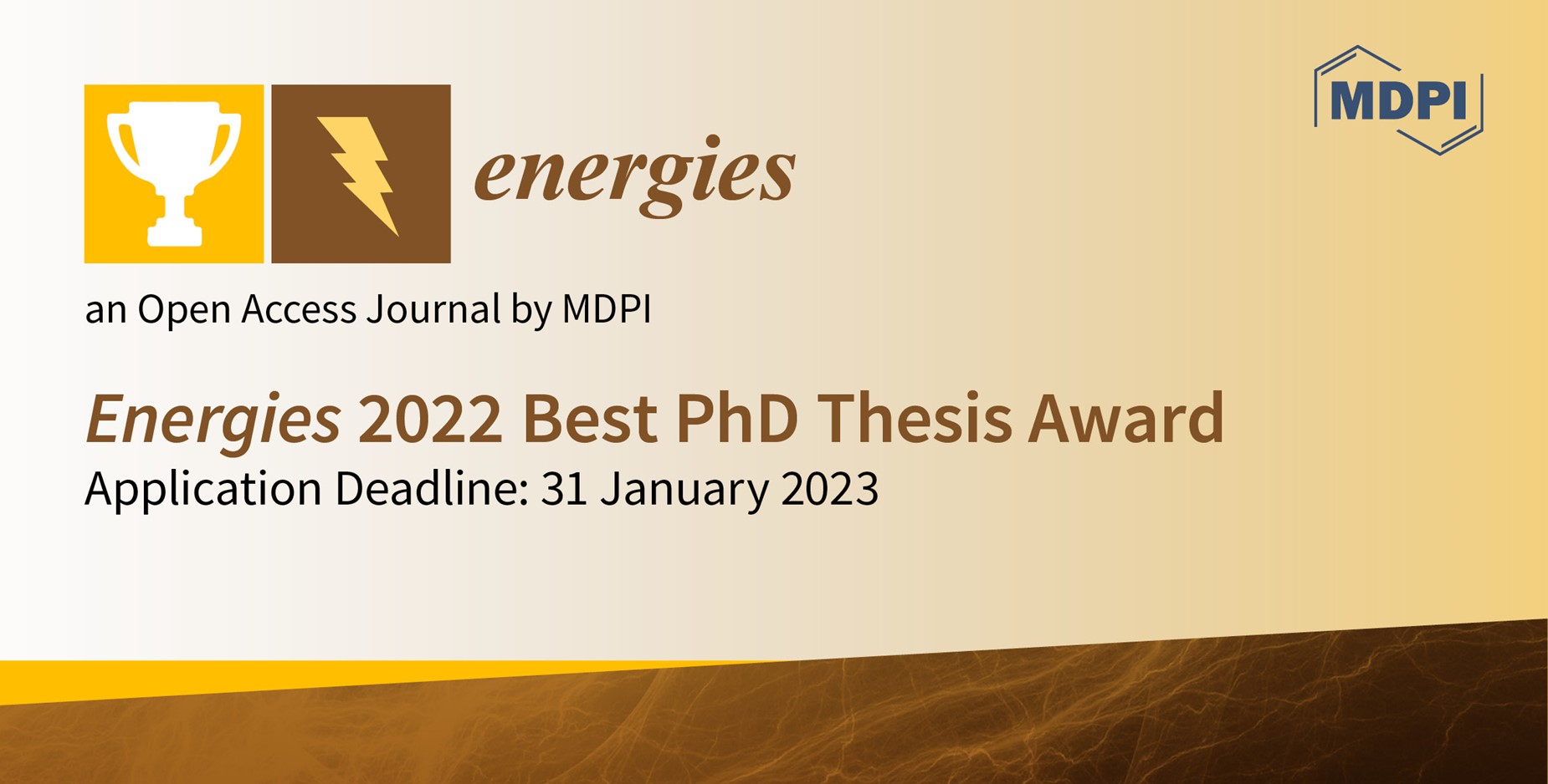 Energies 2022 Best PhD Thesis Award—Open for Nominations