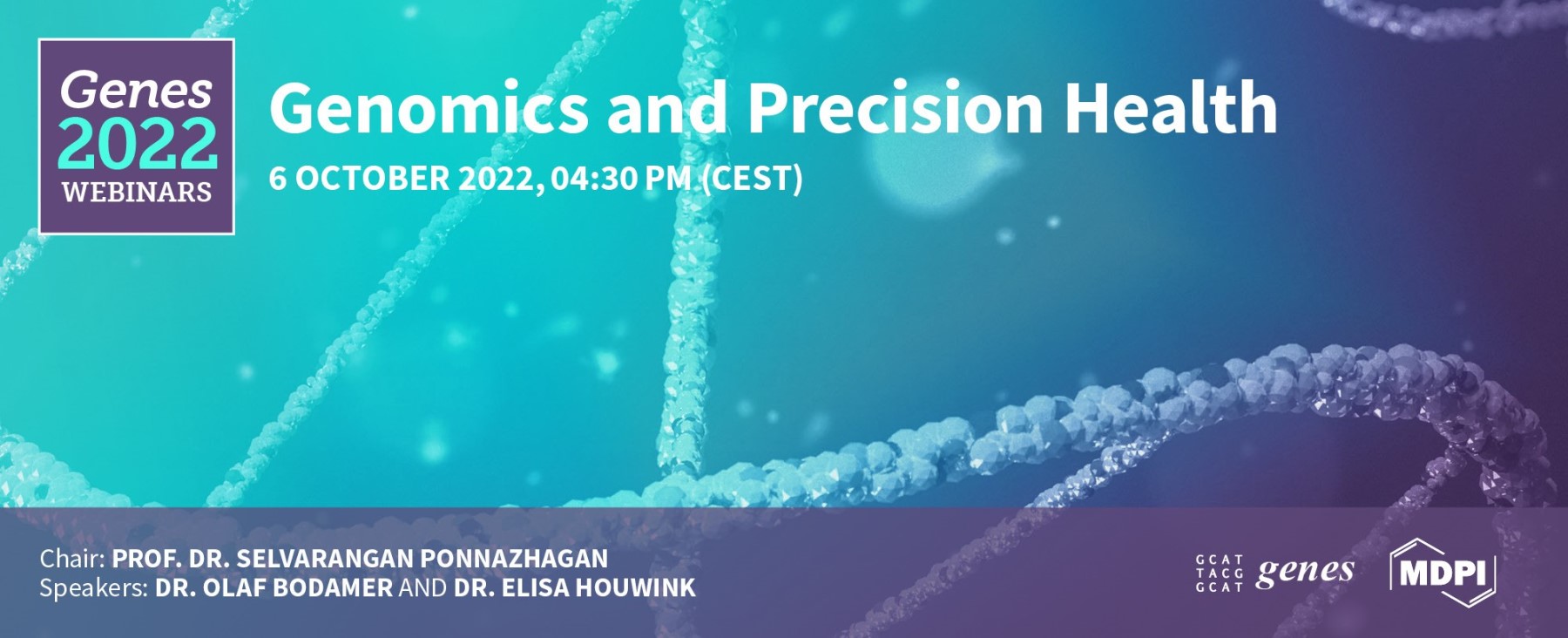 Genes Webinar | Genomics and Precision Health, 6 October 2022