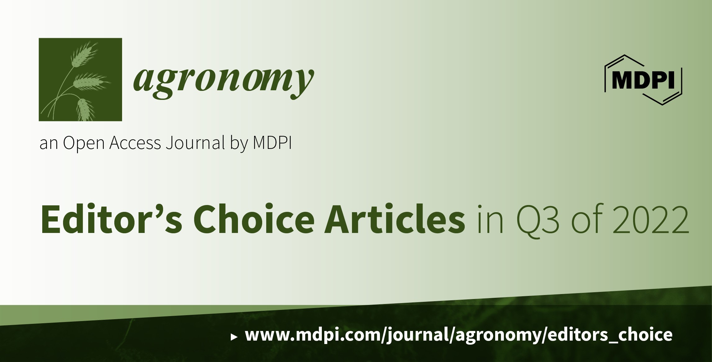 Agronomy | Editor’s Choice Articles in Q3 of 2022
